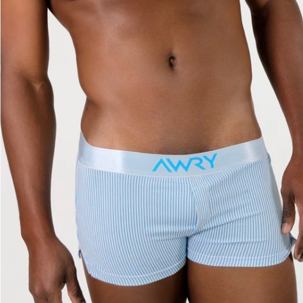 AWRY ‘PUMP’ Jock Boxers - Blue / Stripe - Large